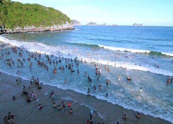 Cat Co beach in Cat Ba Vietnam